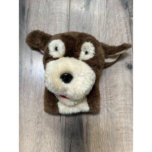 Vintage AGS Pepper Dog Hand Puppet 100% Acrylic Brown & White